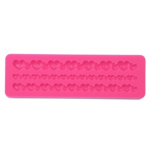 MOLDE EM SILICONE PARA PASTA AMERICANA COLAR CORAÇÃO-GMEZN206