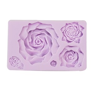 MOLDE EM SILICONE ROSES PERFECT-GMEZN211