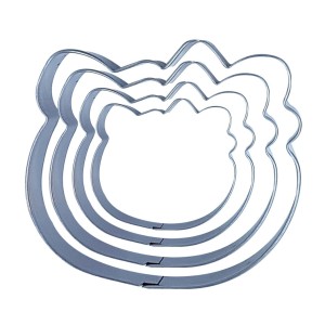 CORTADOR DE INOX - GATINHA COM LAÇO 4 PEÇAS