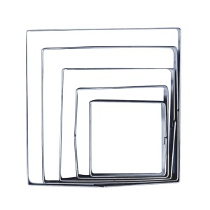 CORTADOR DE INOX - QUADRADO 5 PEÇAS