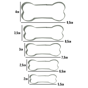 CORTADOR DE INOX - OSSO 5 PEÇAS