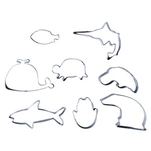 CORTADOR DE INOX - ANIMAIS AQUÁTICOS 8 PEÇAS