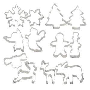 CORTADOR INOX TEMA NATAL 12 PÇS