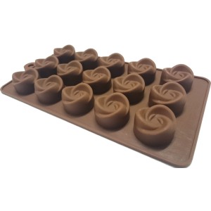 FORMA DE CHOCOLATE EM SILICONE -  ROSAS