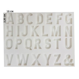 MOLDE SILICONE PARA CONFEITARIA ALFABETO