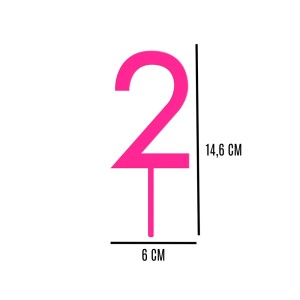 TOPO DE BOLO N° 2 - ROSA