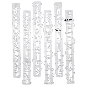 CORTADOR RÉGUA DE ALFABETO E NÚMEROS - 6 PEÇAS