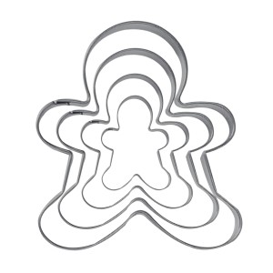 CORTADOR DE INOX - BISCOITO DE GENGIBRE 4 PEÇAS