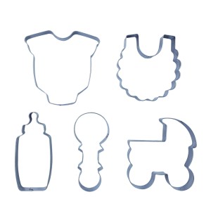 CORTADOR DE INOX - TEMA BEBÊ 5 PEÇAS