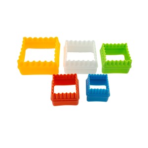 CORTADOR DE QUADRADO FRENTE E VERSO - 5 PEÇAS