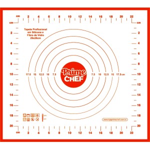 TAPETE DE SILICONE E FIBRA DE VIDRO 29X26CM - VERMELHO