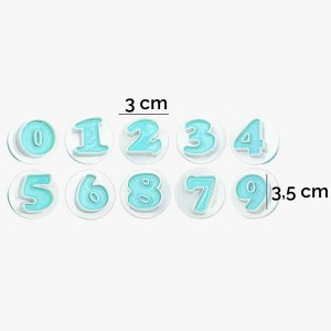 Ejertor números 10 pç - 3 cm