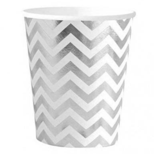 KIT 10 COPOS 270ML PAPEL - MISSONI PRATA