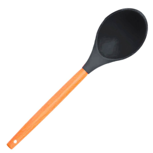 Colher Supreme em Silcone com Cabo de Madeira 32cm