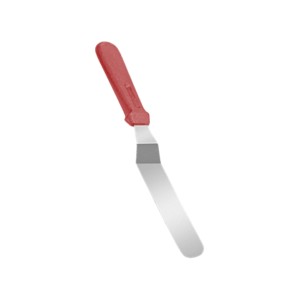 Espátula Angular em Aço Inox 15cm Vermelha