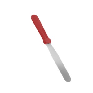 ESPATULA CONFEITEIRO RETA INOX 25CM VERMELHA