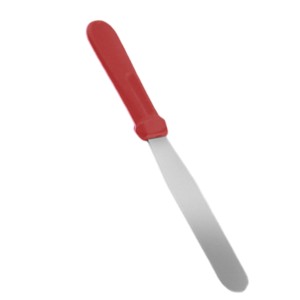ESPATULA CONFEITEIRO RETA INOX 30CM VERMELHA