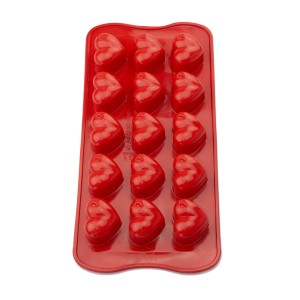 FORMA EM SILICONE PARA BOMBONS DE CORAÇÃO - 21CM