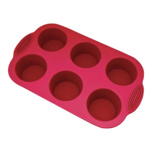 FORMA EM SILICONE PARA CUPCAKE - 06 CAVIDADES - 29,5X17,8CM