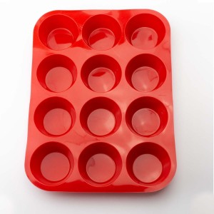 FORMA EM SILICONE PARA CUPCAKES COM 12 CAVIDADES - 29CM