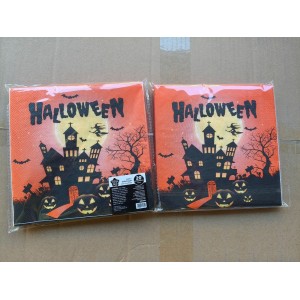 KIT C/ 20 GUARDANAPOS DE PAPEL 33CM HALLOWEEN