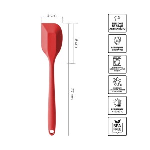 Espátula em Silicone Vermelha-TERRACOTA 27cm