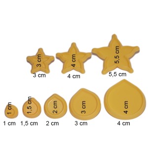 KIT CORTADOR FLOR E PÉTALAS 8 PÇS