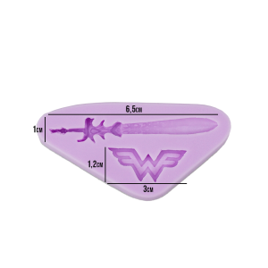 MOLDE EM SILICONE SUPER HEROINA