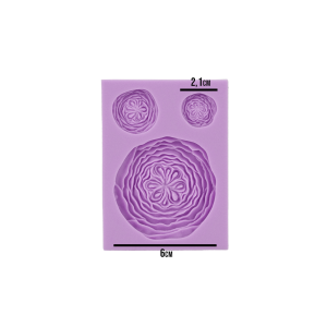 MOLDE FLORES BABADO DE ROSA