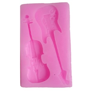 MOLDE EM SILICONE GUITARRA